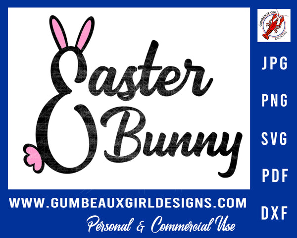 Easter Bunny SVG file Design Bundle png, svg, pdf, jpg, dxf clip art digital design Cut files for Happy Easter, Easter Rabbit