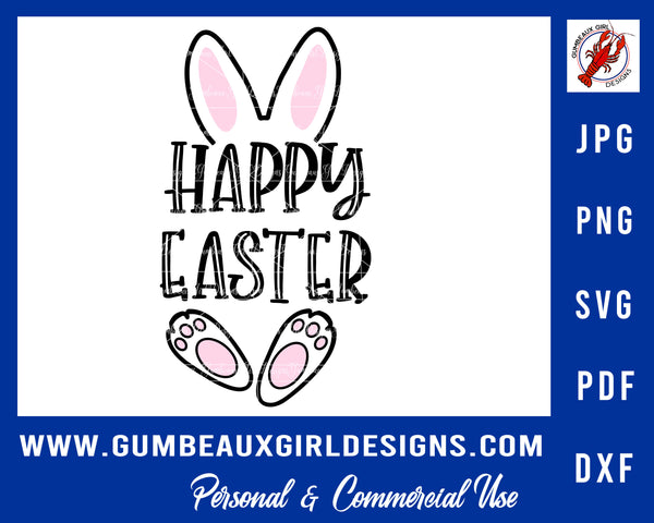 Happy Easter SVG file Design Bundle png, svg, pdf, jpg, dxf clip art digital design Cut files for Happy Easter, Easter Bunny, Rabbit