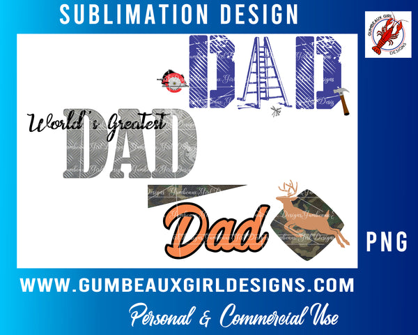 9 Design Bundle-Dad Mug Designs, World's Best Dad, png, #1 Dad Father's Day sublimation design Father mug, stubby cooler water bottle design Daddy