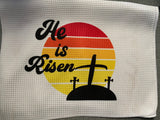 He is Risen Cross Easter Jesus PNG  clip art digital design shirt design, mug design , skinny tumbler sublimation