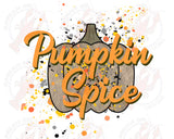 Pumpkin Spice- Sublimation Design File PNG Fall Autumn sublimate designs original art PNG, JPG, SVG and PDF