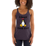 Linux Geek Girl Computer nerd, Women's Racerback Tank
